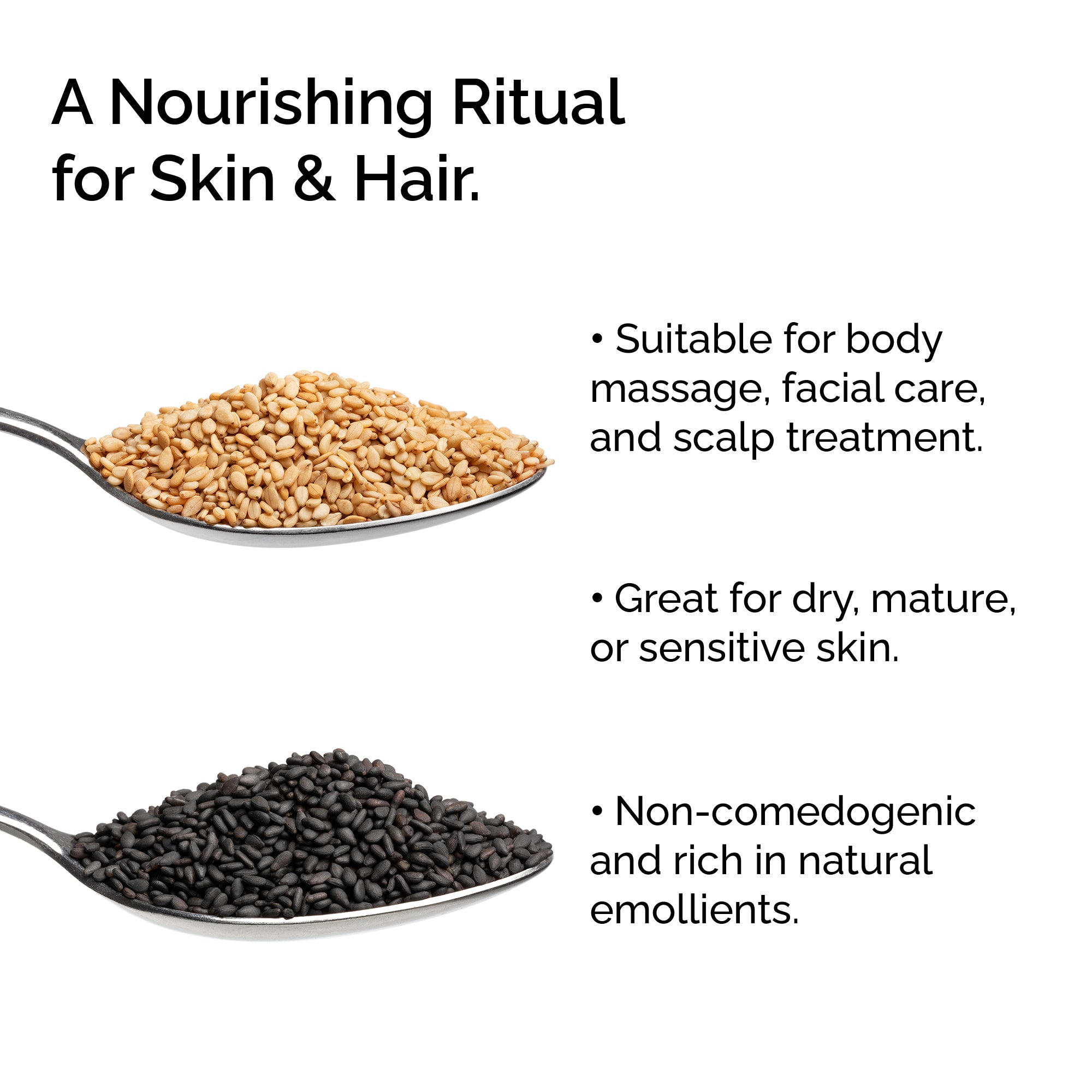 Organic Sesame Seed Oil – 100% Pure, Cold-Pressed for Face, Skin, Hair & Massage