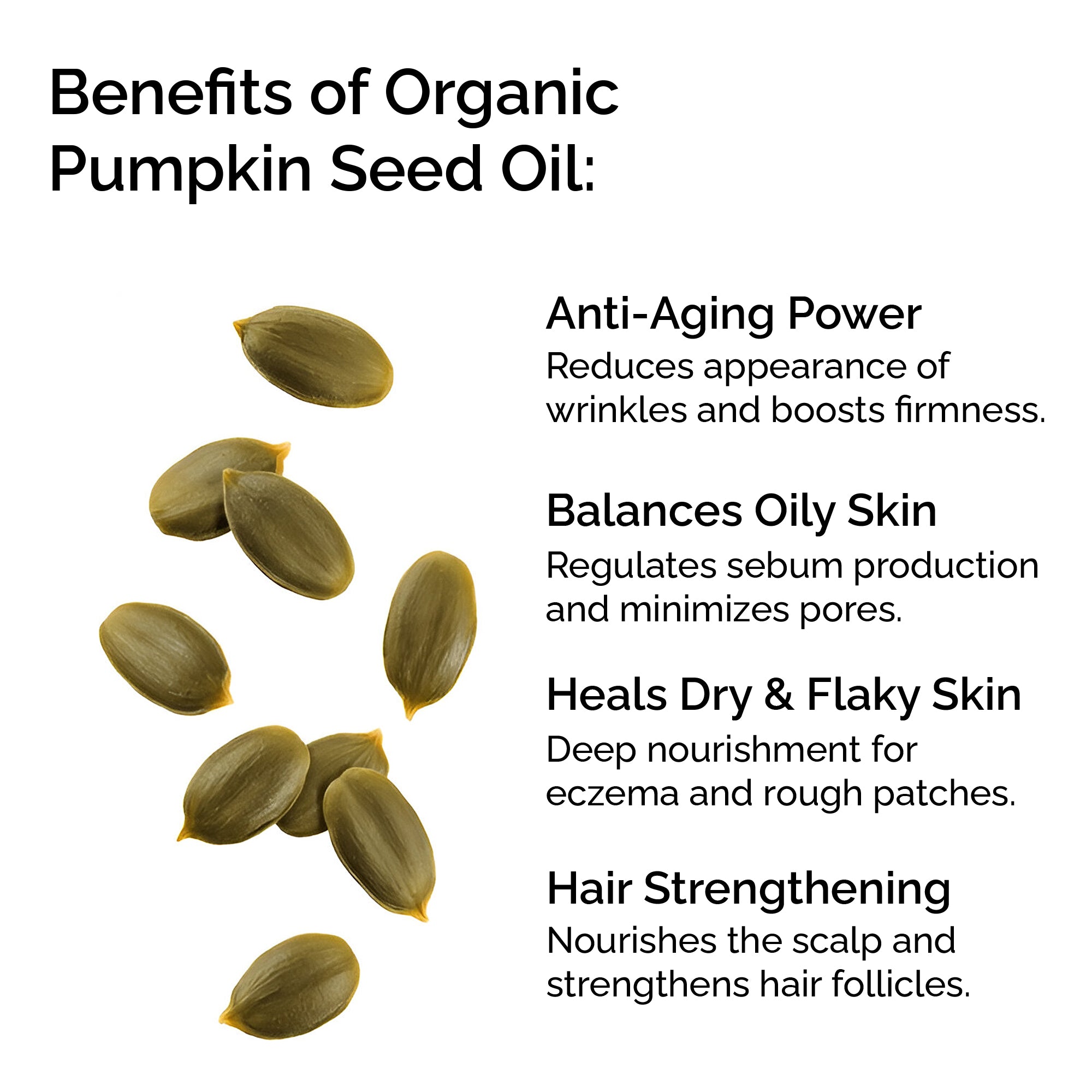 Organic Pumpkin Seed Oil 100% Pure Cold-Pressed for Face, Body & Hair