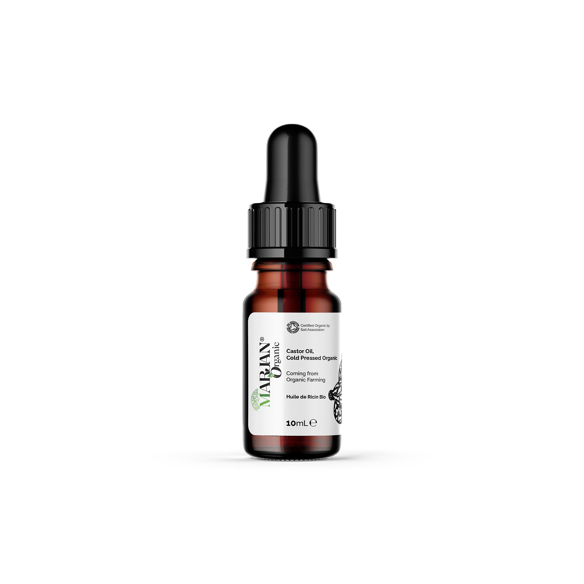 Organic Castor Oil - 100% Pure & Cold-Pressed, Certified by The Soil Association | Deep Moisturizing & Hair Growth Booster
