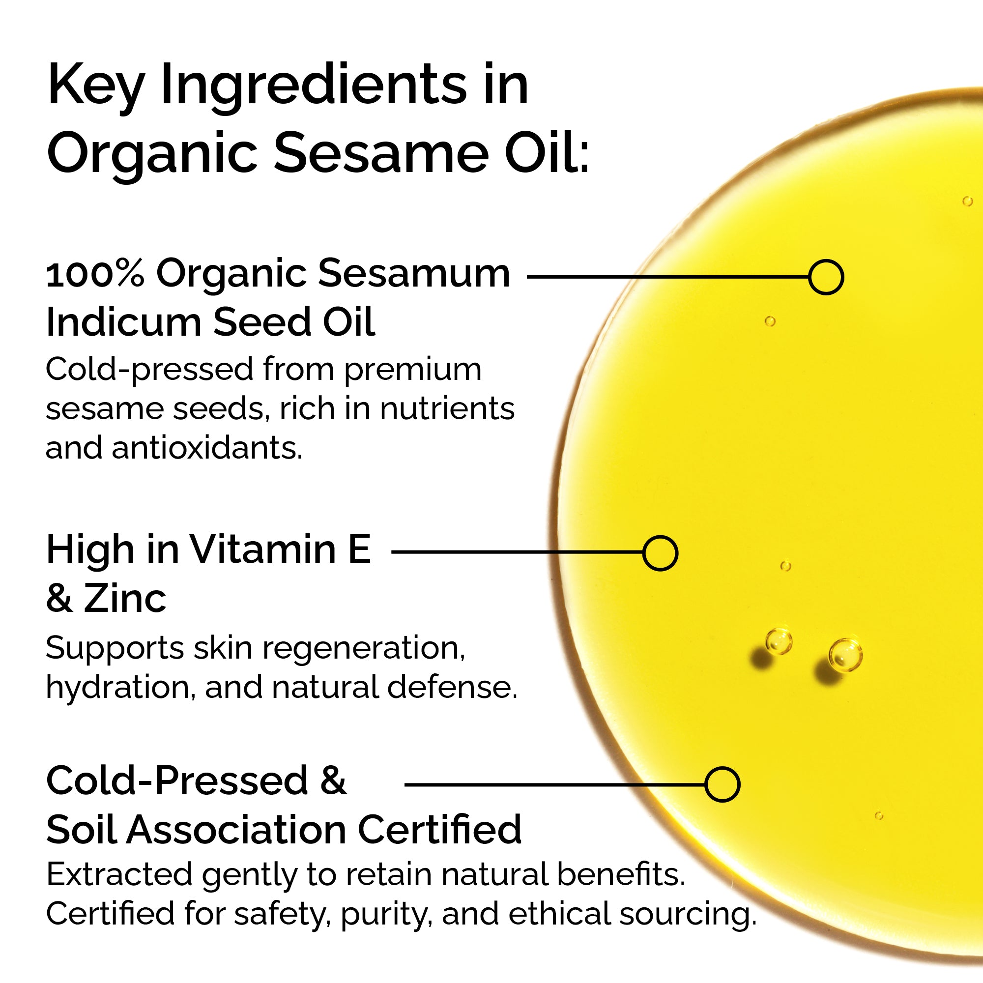 Organic Sesame Seed Oil – 100% Pure, Cold-Pressed for Face, Skin, Hair & Massage