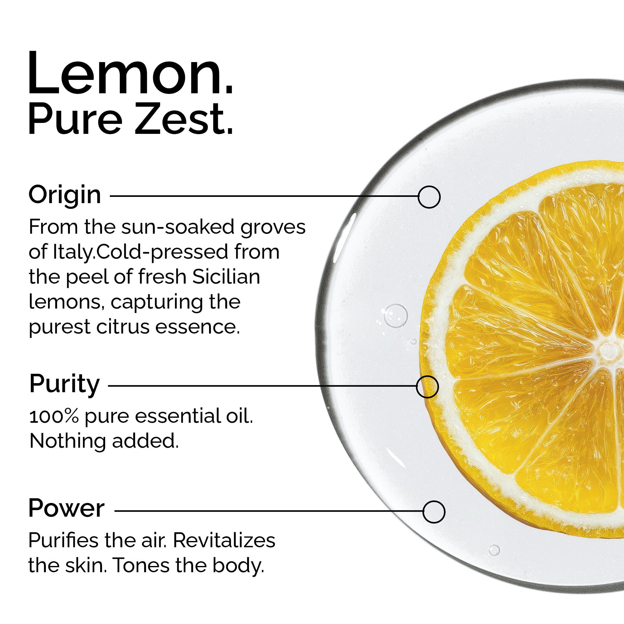 Organic Lemon Essential Oil – 100% Pure, Undiluted & Natural