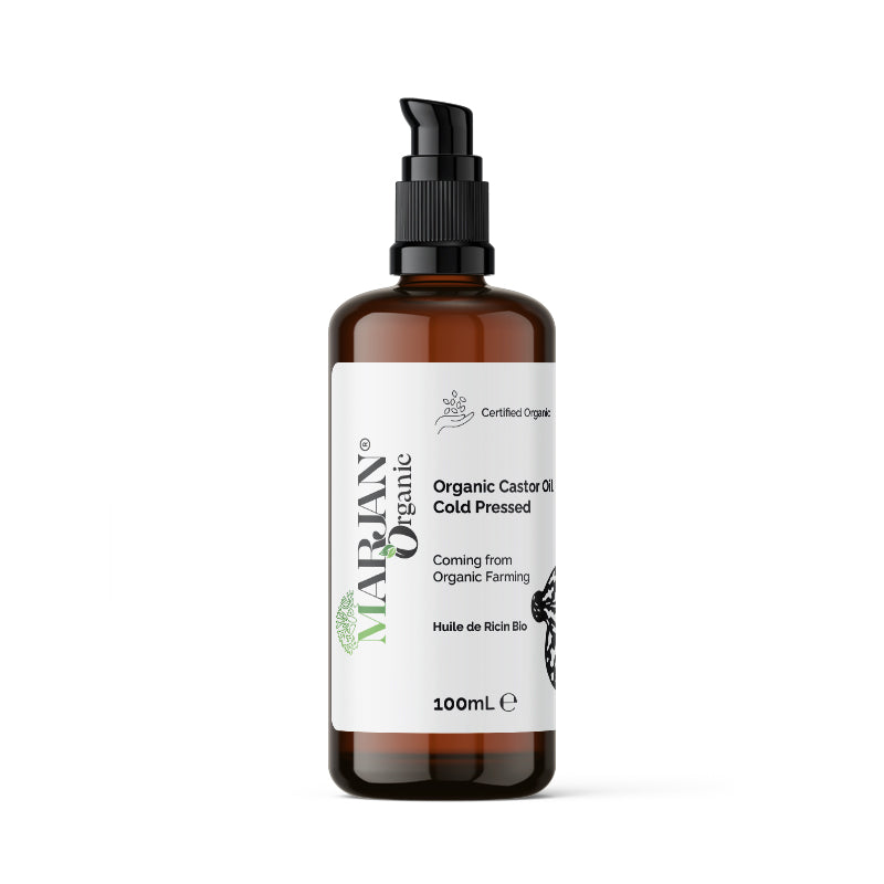 Organic Castor Oil – 100% Pure, Cold-Pressed for Hair, Skin & Lashes