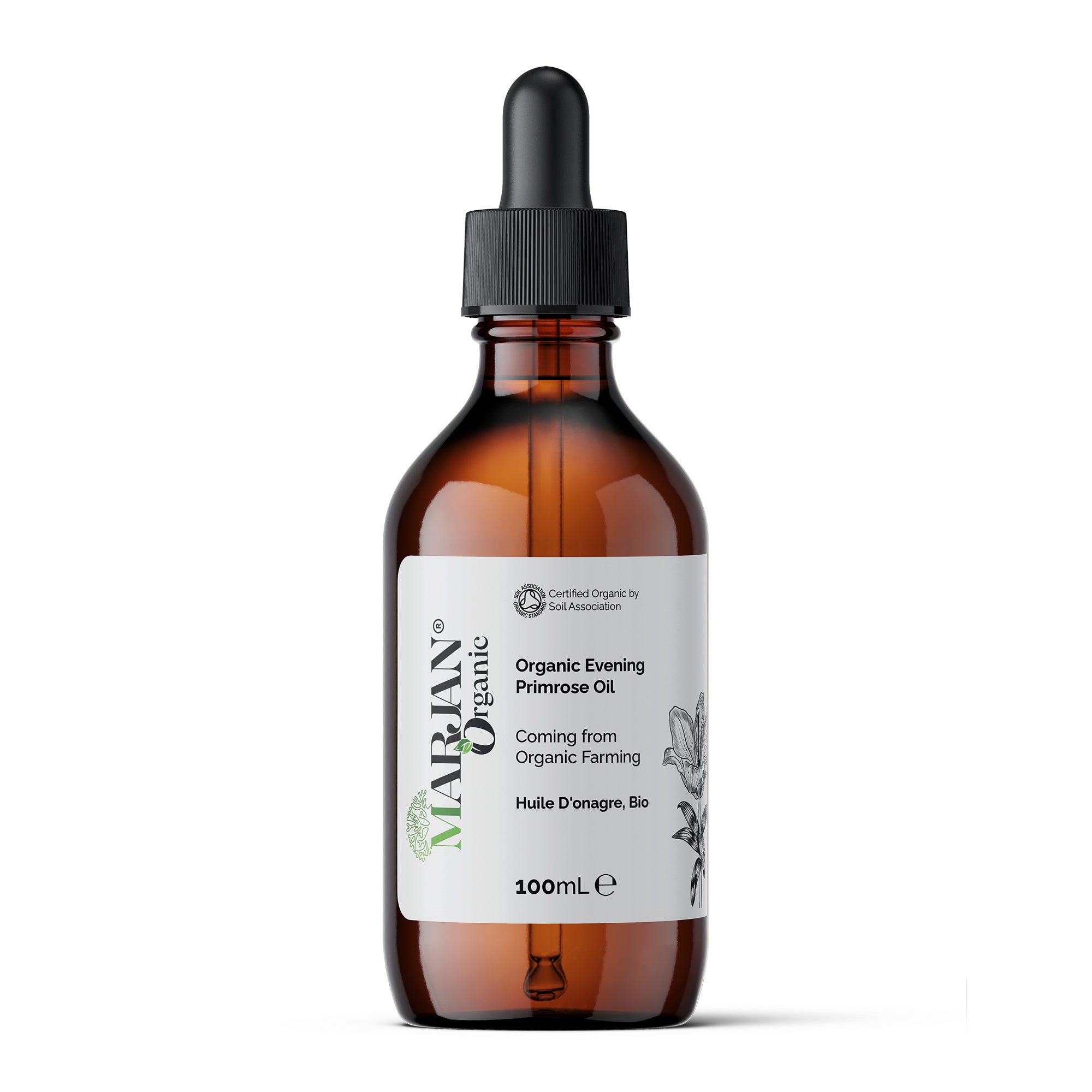 Organic Evening Primrose Oil – 100% Pure & Cold-Pressed for Face, Body & Hair
