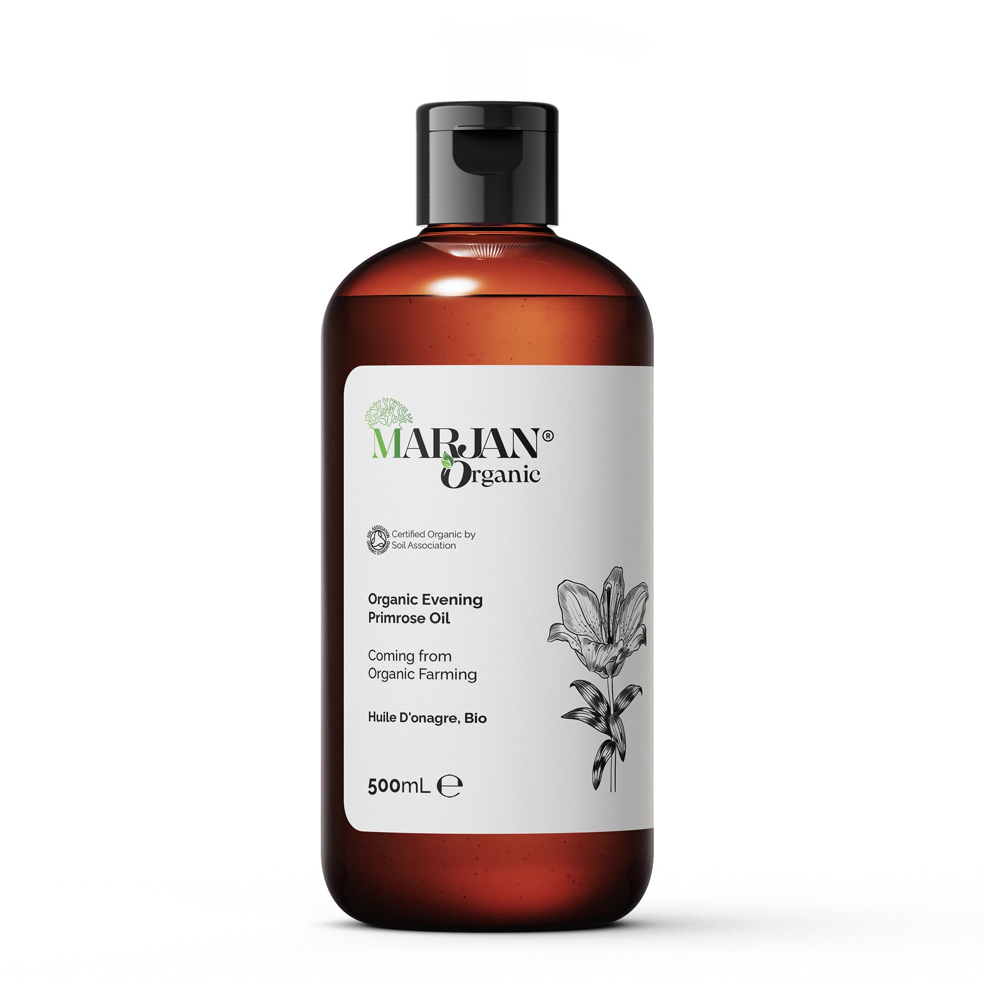 Organic Evening Primrose Oil – 100% Pure & Cold-Pressed for Face, Body & Hair