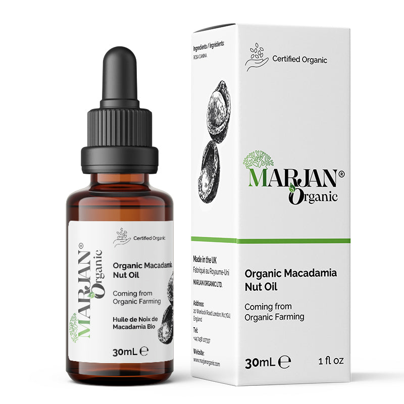 Organic Macadamia Oil – Pure & Cold-Pressed for Face, Body & Hair
