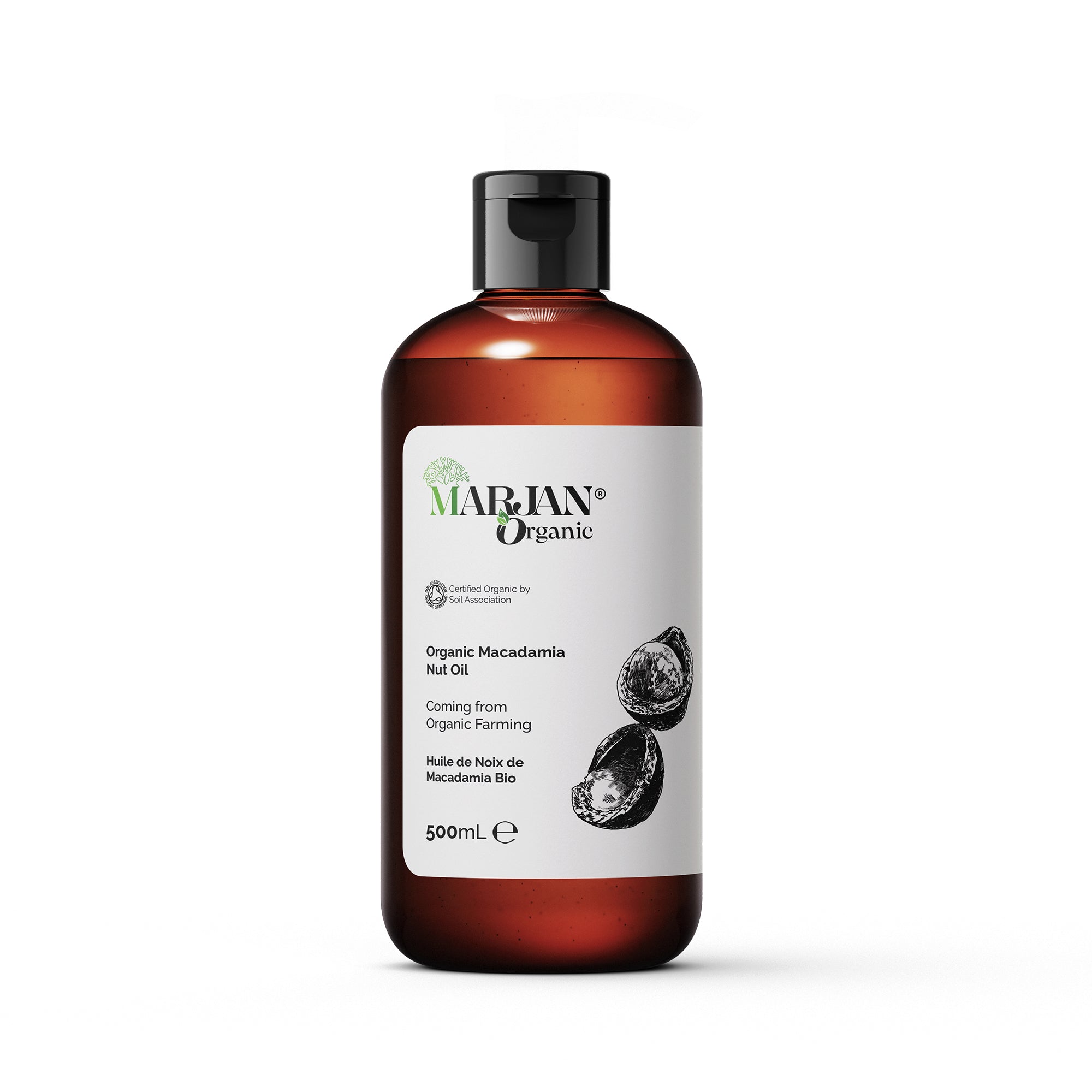 Huile de Macadamia Bio - 100% Vierge (Certifiée par Ecocert France & Soil Association)