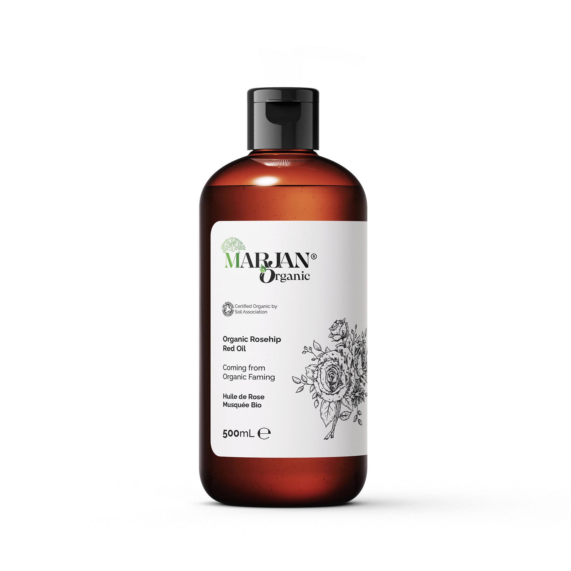 Huile de rose musquée bio – 100 % vierge, pressée à froid et certifiée par la Soil Association | Miracle éclaircissant et anti-âge