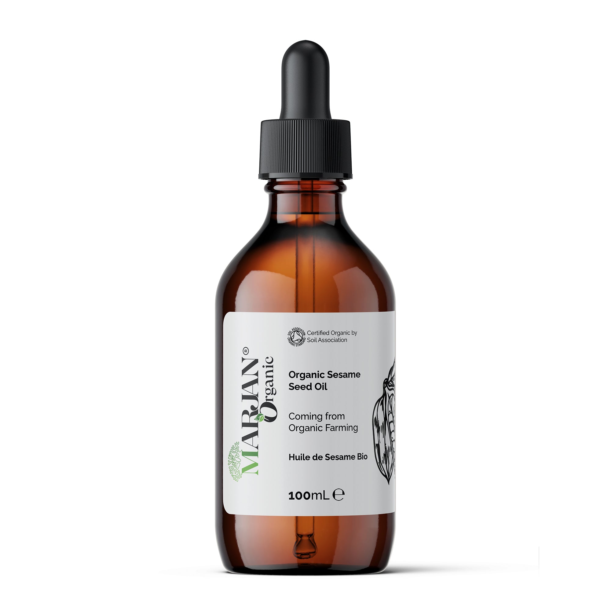Organic Sesame Seed Oil – 100% Pure, Cold-Pressed for Face, Skin, Hair & Massage
