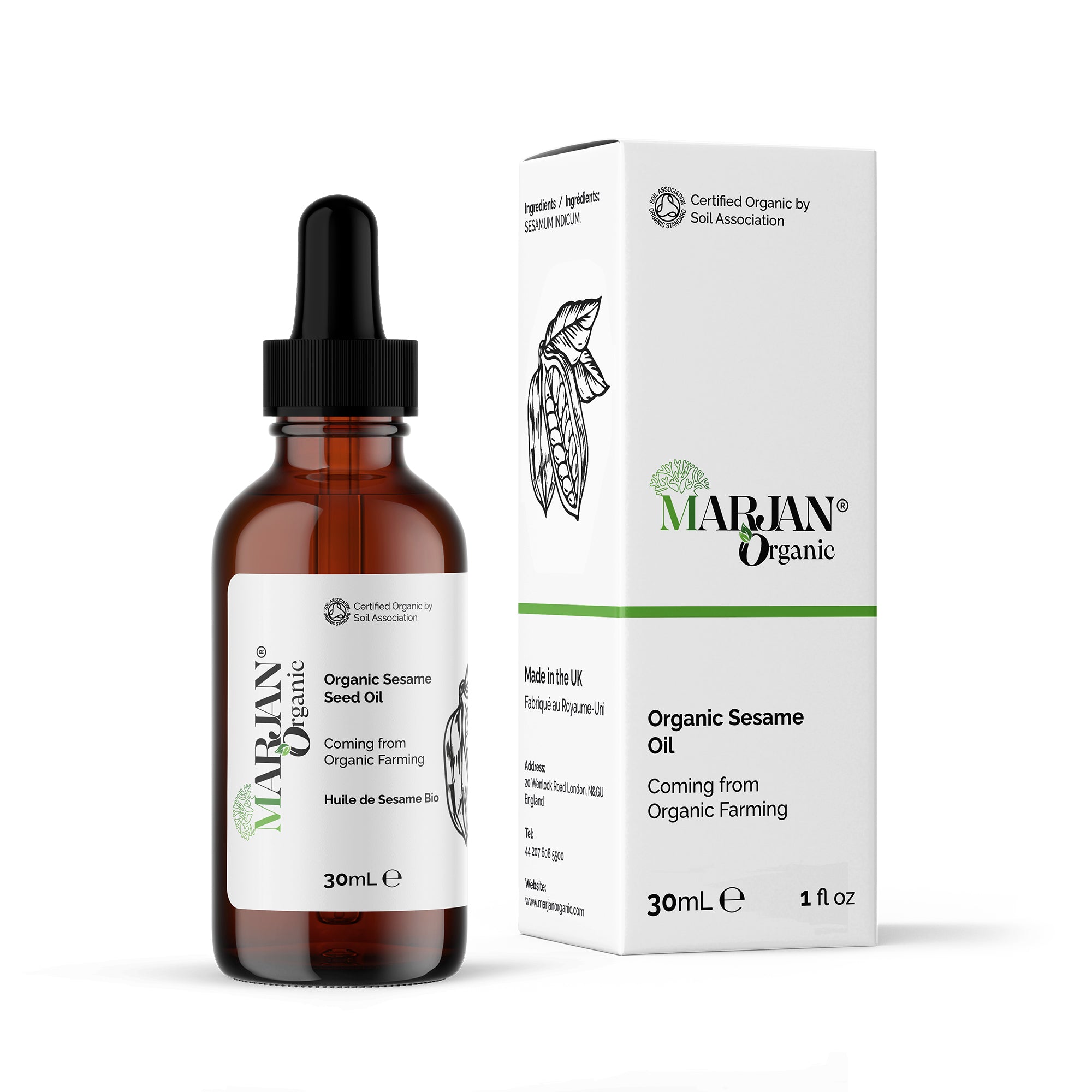 Sesame Oil – Organic, Cold-Pressed