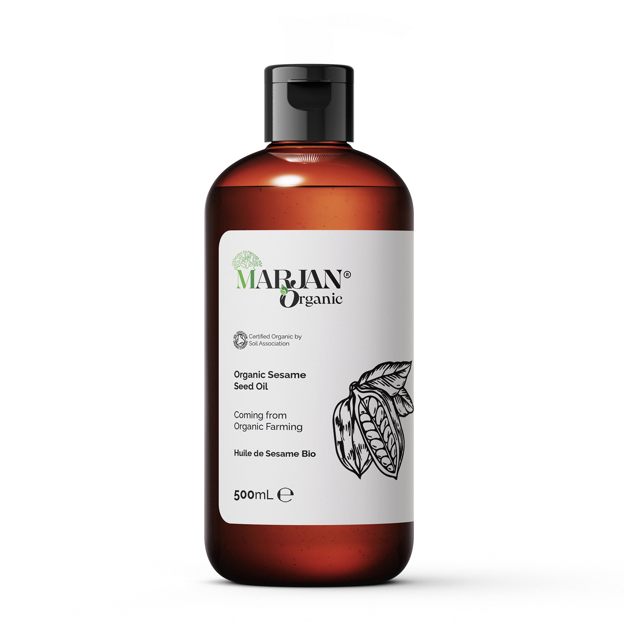 Organic Sesame Seed Oil – 100% Pure, Cold-Pressed for Face, Skin, Hair & Massage