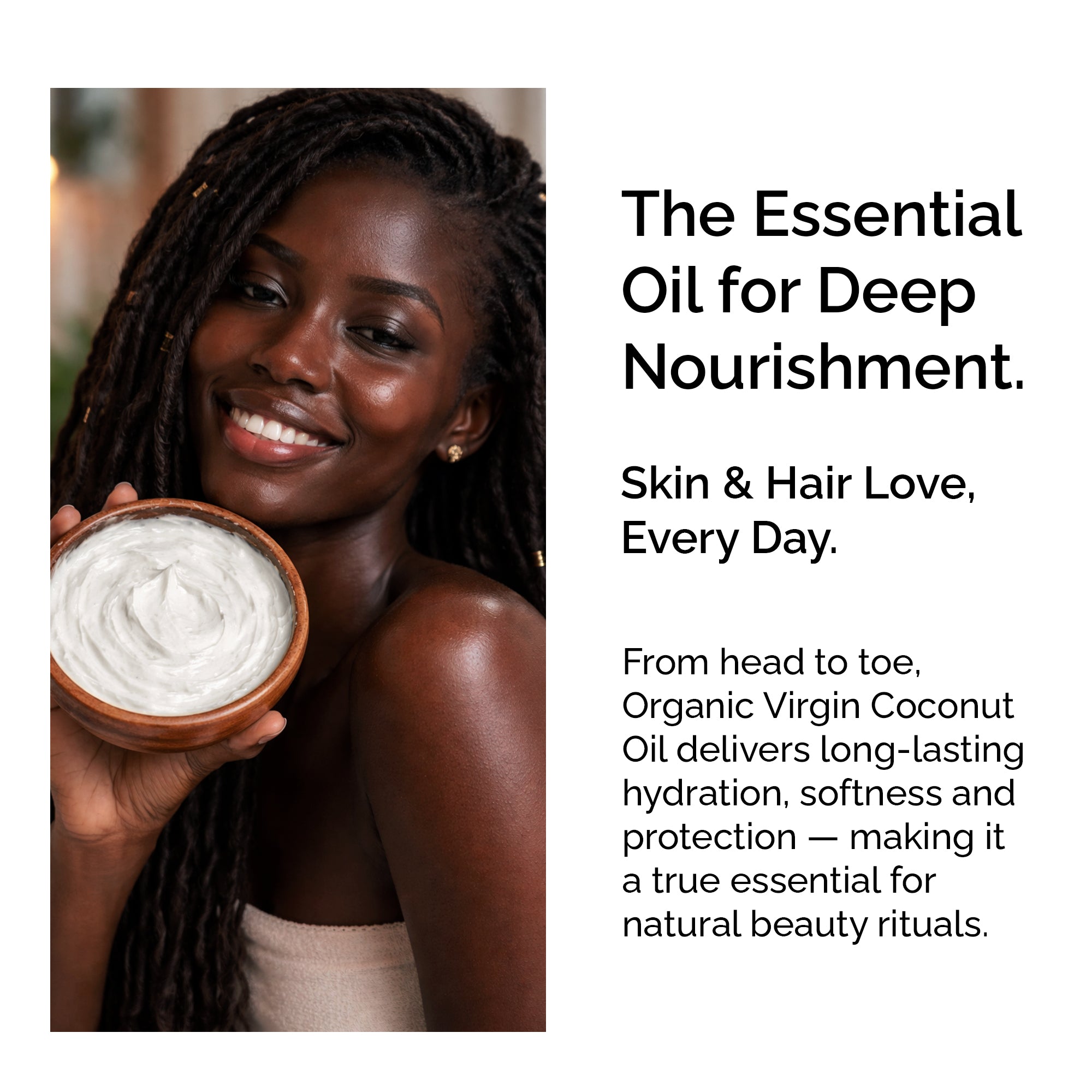 Organic Body & Hair Butter Set (4-in-1) – Shea, Cocoa, Coconut & Mango – Deep Hydration, Skin Repair & Hair Nourishment