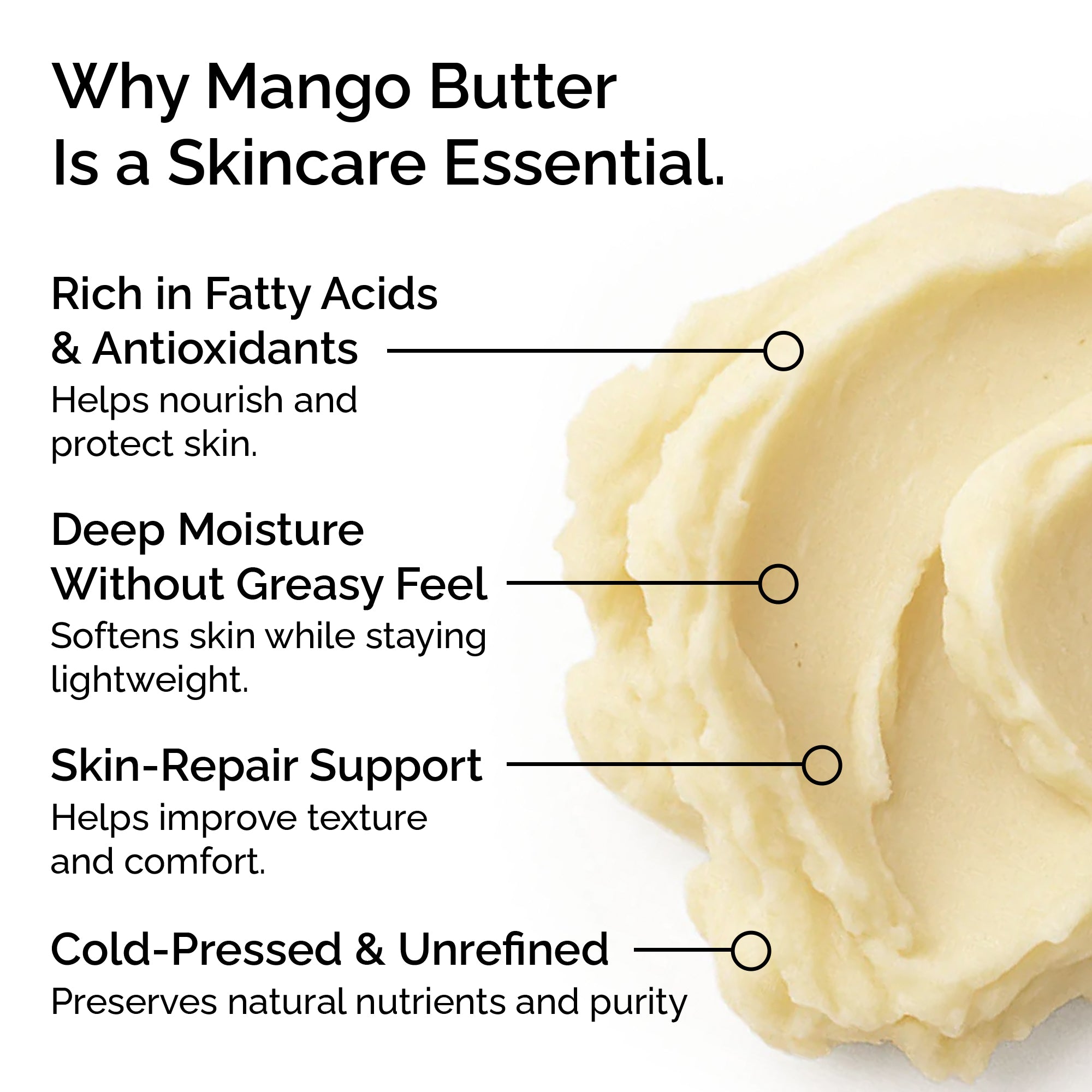 Unrefined Mango Butter – For Skin, Hair & Stretch Marks