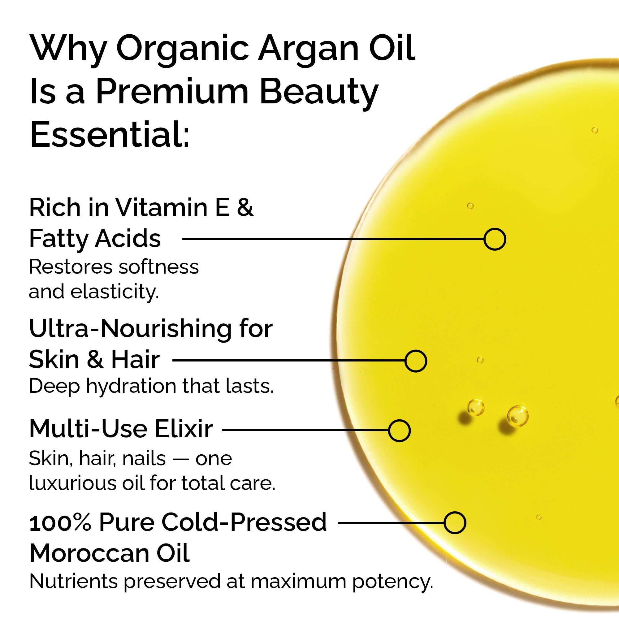 Organic Argan Oil – 100% Pure Cold-Pressed Moroccan Oil