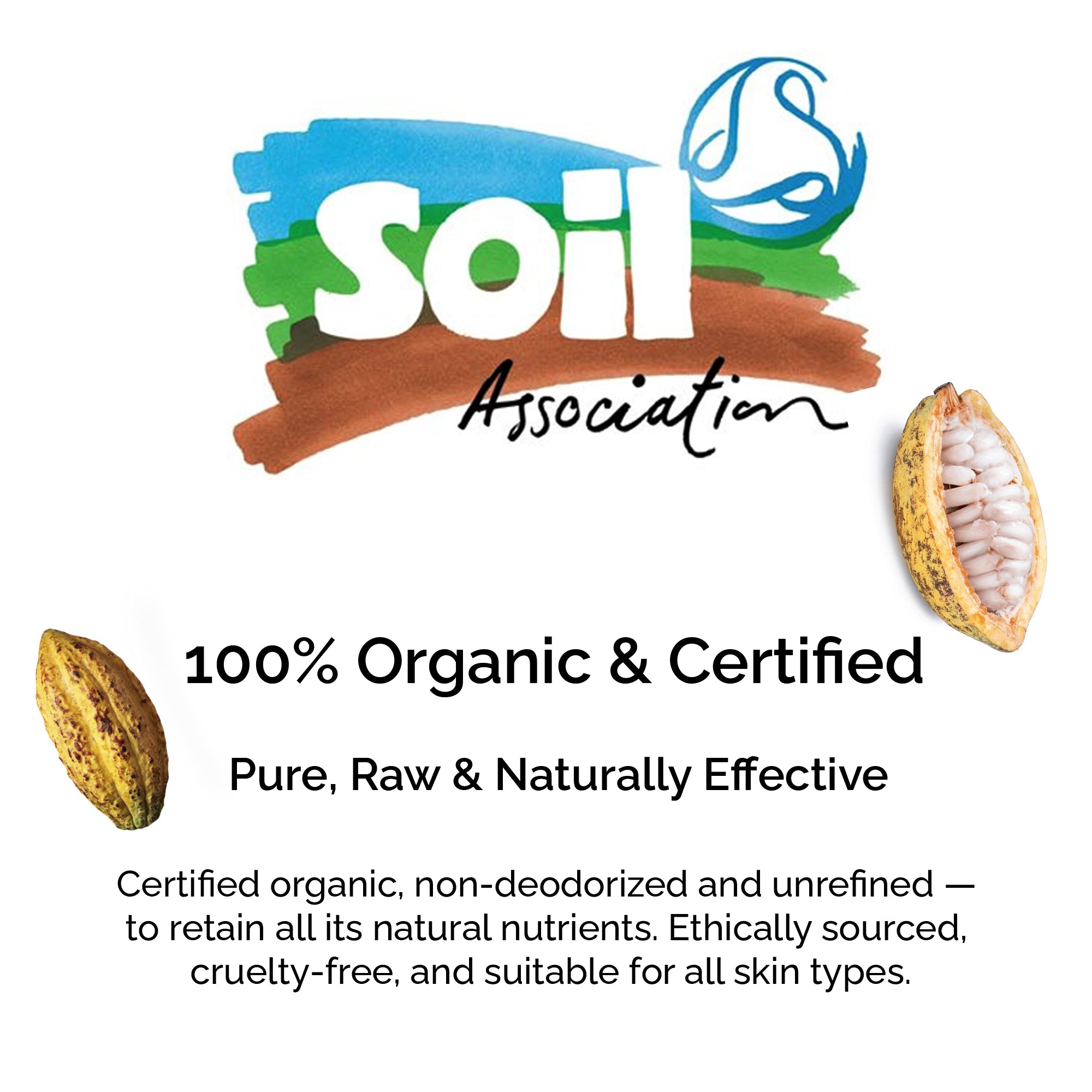 Organic Unrefined Cocoa Butter – Complete care for skin, hair and stretch marks