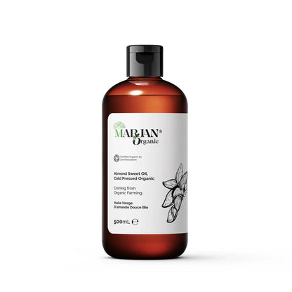 Organic Sweet Almond Oil – Pure Cold-Pressed Oil for Face &amp; Hair Care