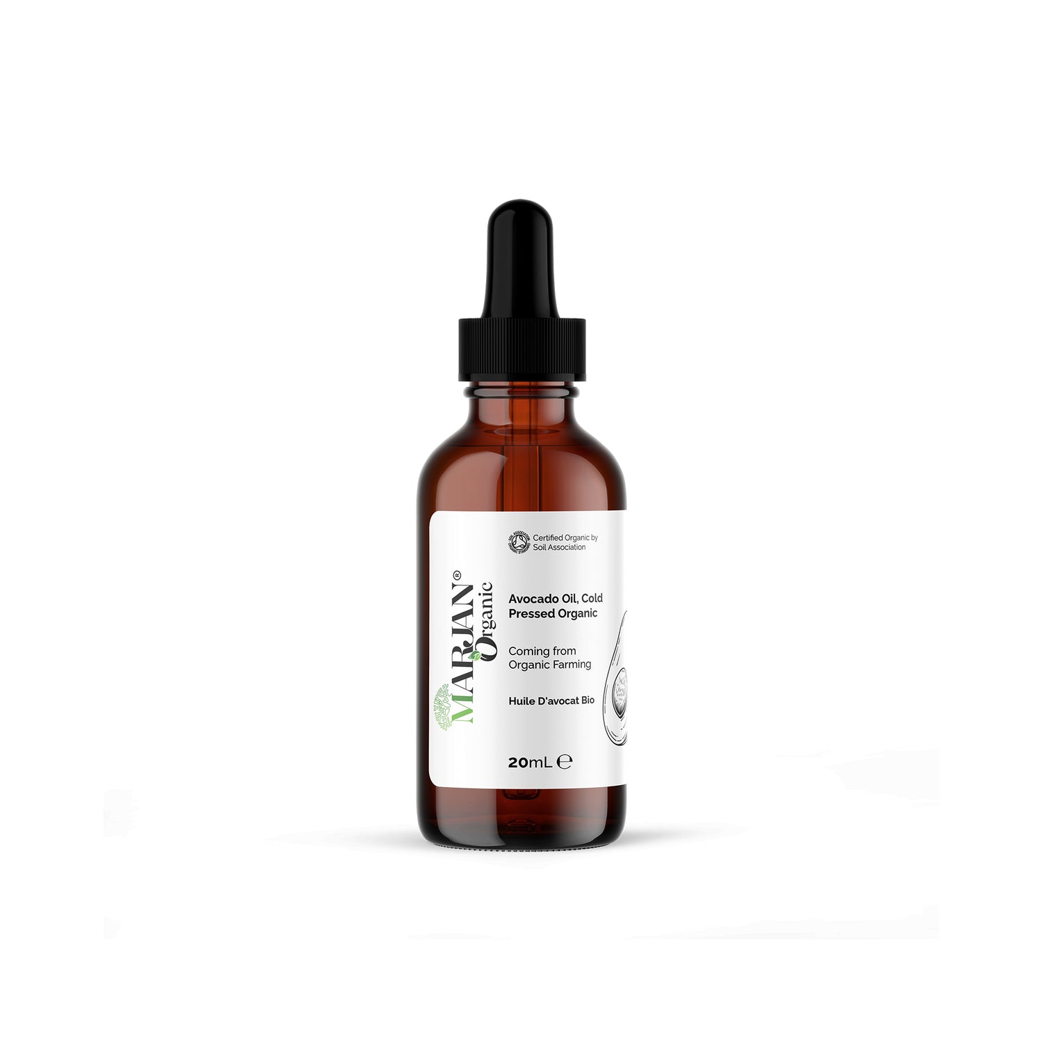 Organic Avocado Oil - 100% Virgin, Cold-Pressed &amp; Certified by The Soil Association | Ultra-Rich Moisture &amp; Repair for Dry Skin &amp; Hair
