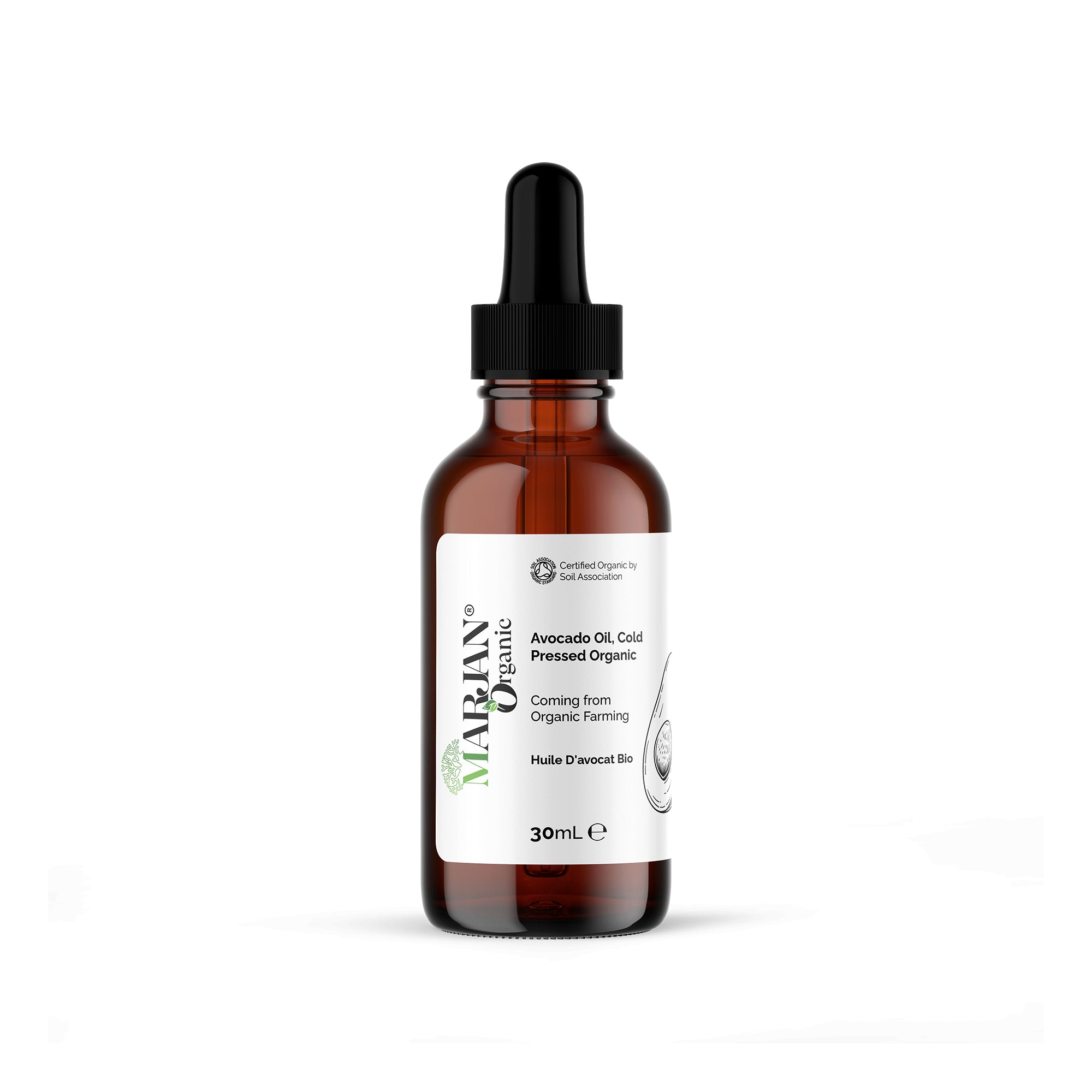 Organic Avocado Oil - 100% Virgin, Cold-Pressed &amp; Certified by The Soil Association | Ultra-Rich Moisture &amp; Repair for Dry Skin &amp; Hair