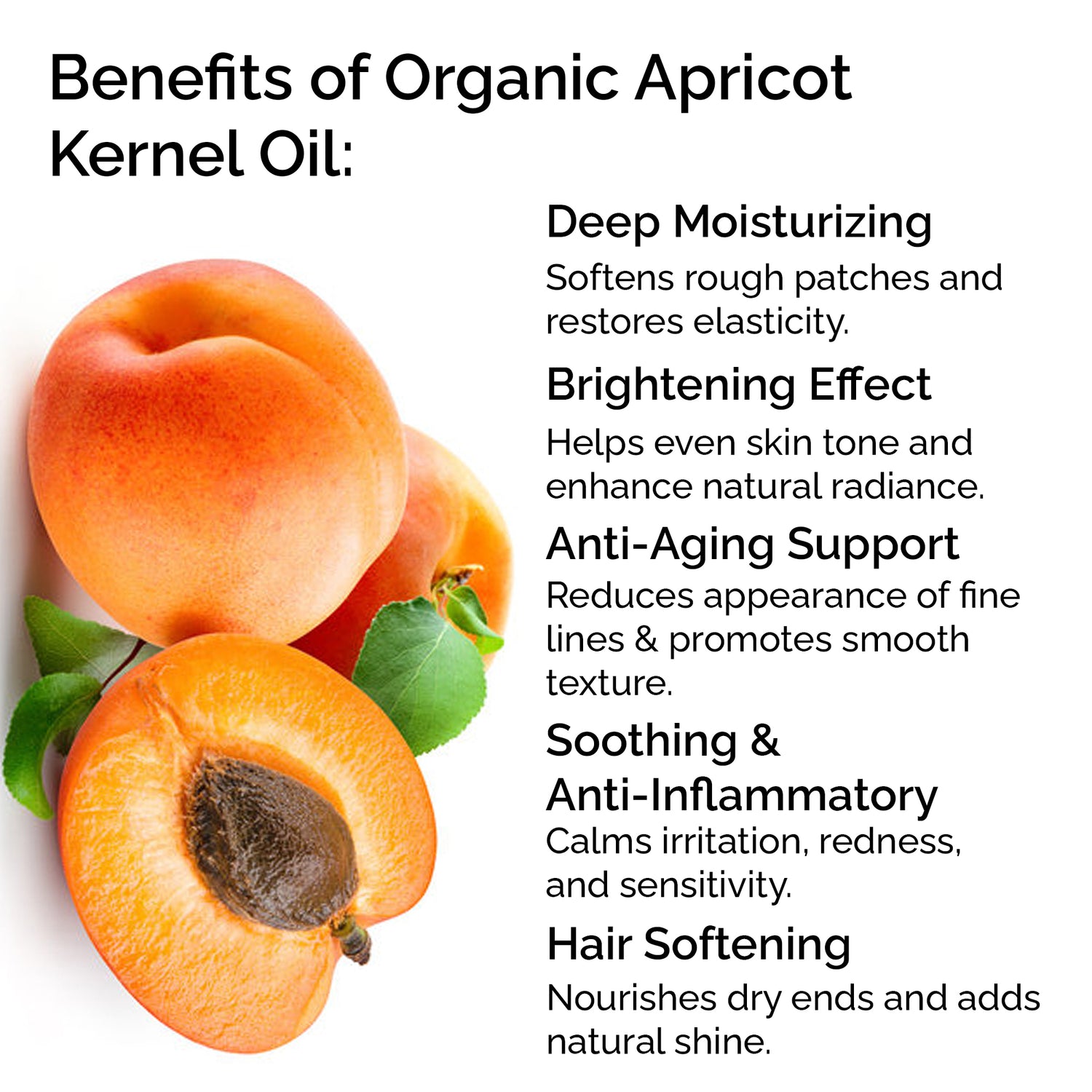 Organic Apricot Kernel Oil – 100% Pure &amp; Cold-Pressed for Face, Body &amp; Hair Care