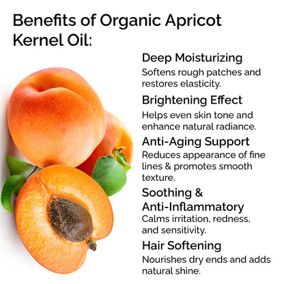 Organic Apricot Kernel Oil – 100% Pure &amp; Cold-Pressed for Face, Body &amp; Hair Care