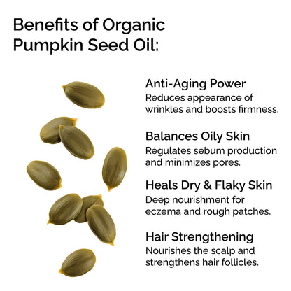 Organic Pumpkin Seed Oil 100% Pure Cold-Pressed for Face, Body &amp; Hair