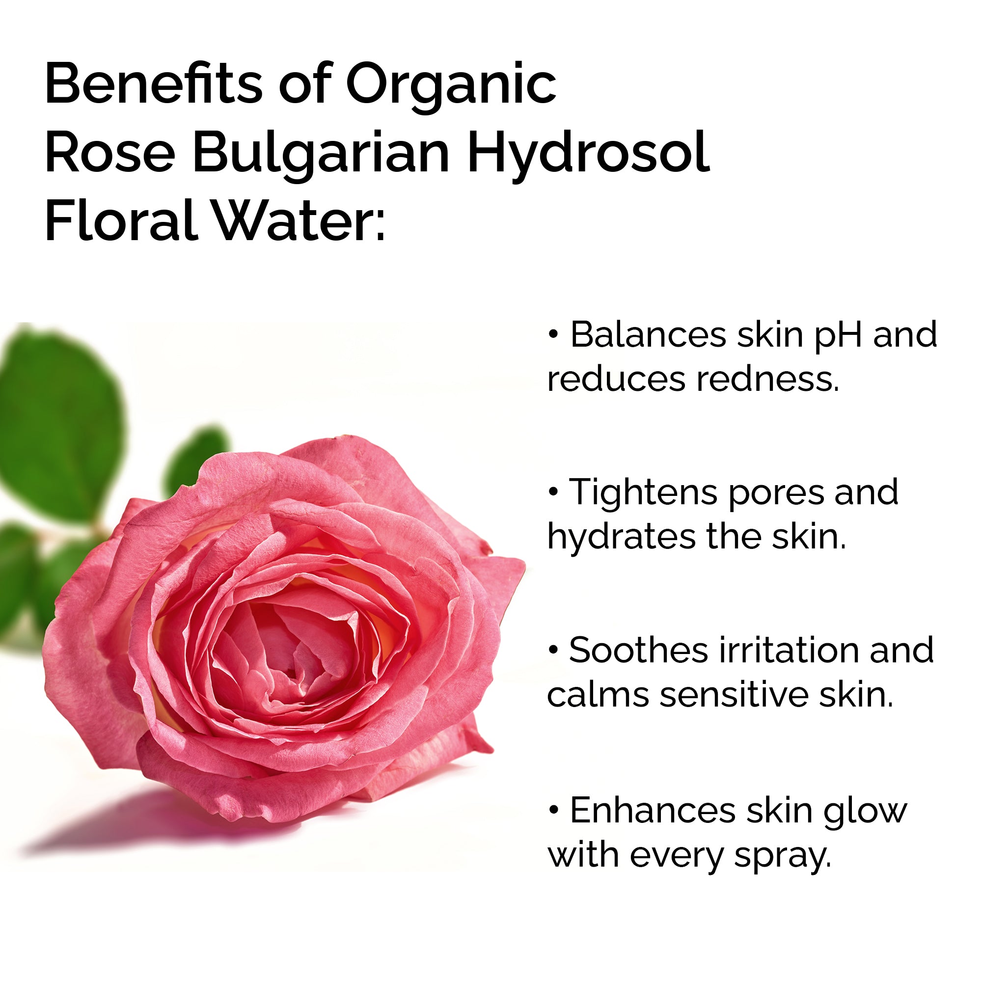 Organic Rose Water from Bulgaria – Natural Hydrosol Floral for Skin &amp; Hair Care