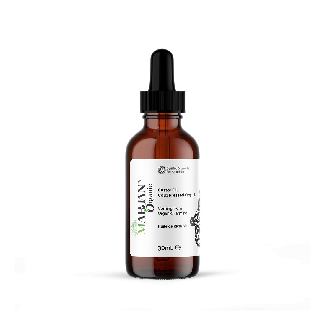 Huile de Ricin Biologique - 100% Vierge (Certifiée par Ecocert Greenlife &amp; Soil Association)