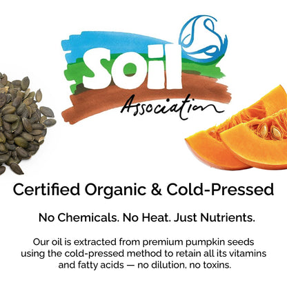 Organic Pumpkin Seed Oil 100% Pure Cold-Pressed for Face, Body &amp; Hair