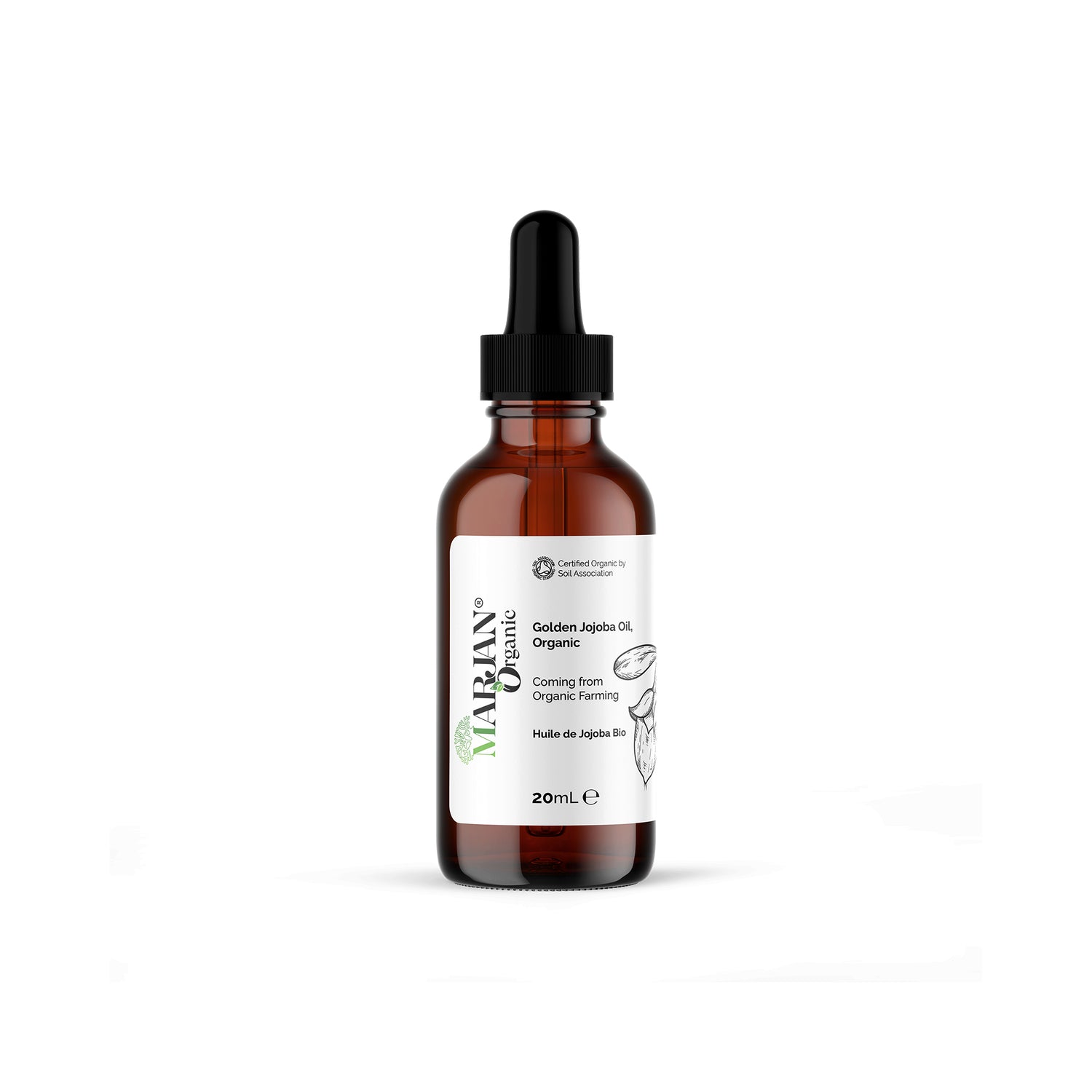 Huile de Jojoba Bio - 100% Vierge (Certifiée par Ecocert Greenlife &amp; Soil Association)