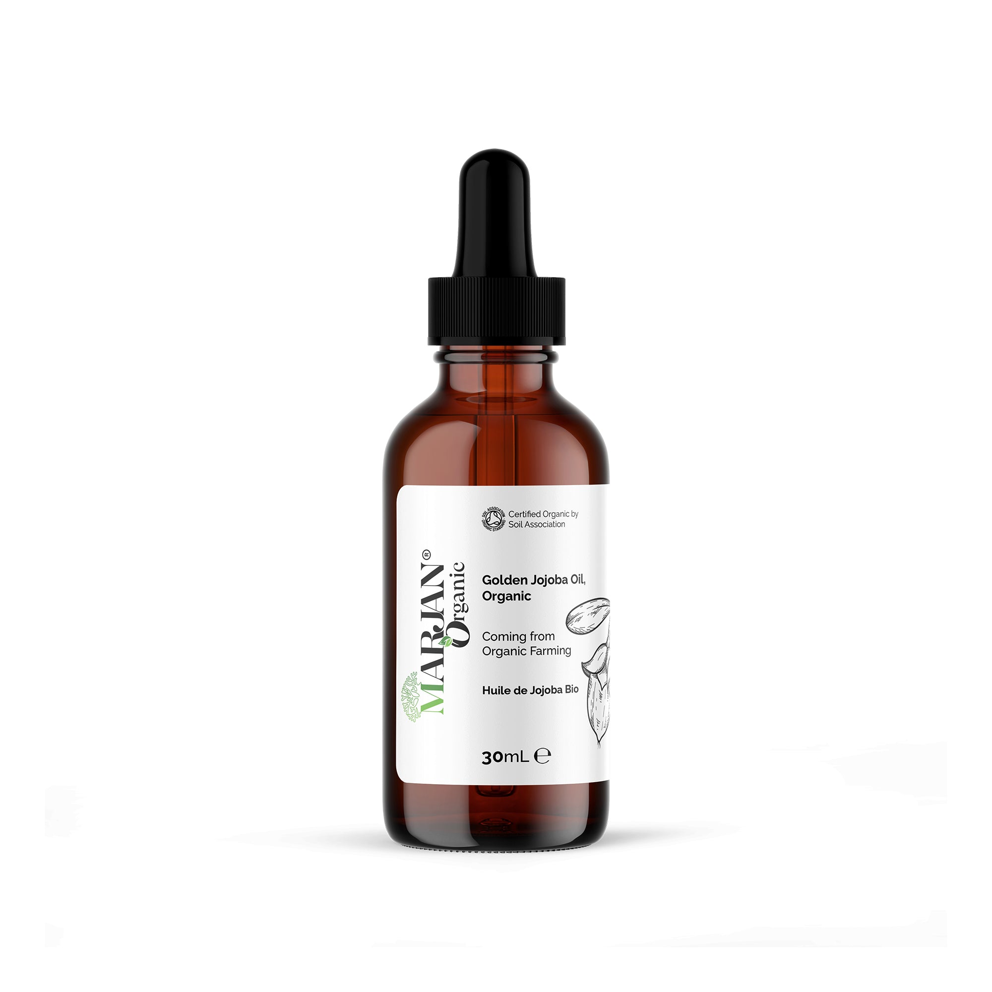 Huile de Jojoba Bio - 100% Vierge (Certifiée par Ecocert Greenlife &amp; Soil Association)