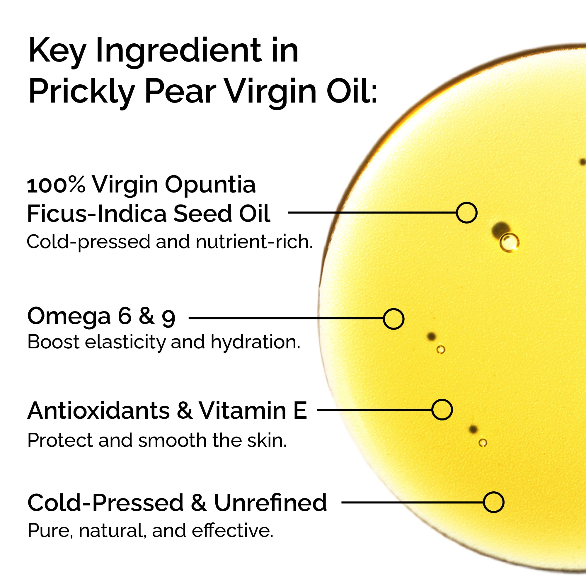 Prickly Pear (Cactus) Seed Oil — 100% Pure, Cold-Pressed for Face, Body, Hair &amp; Nails