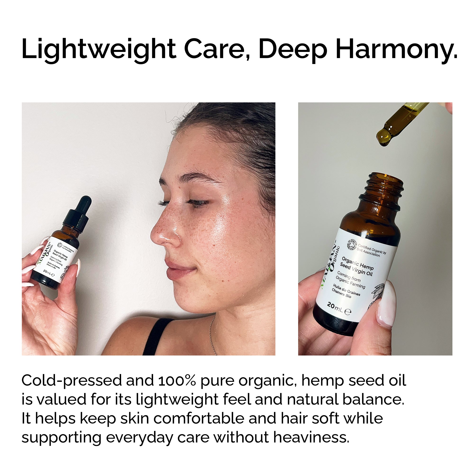 Organic Hemp Seed Oil – 100% Pure, Cold-Pressed for Face, Body, Hair &amp; Massage
