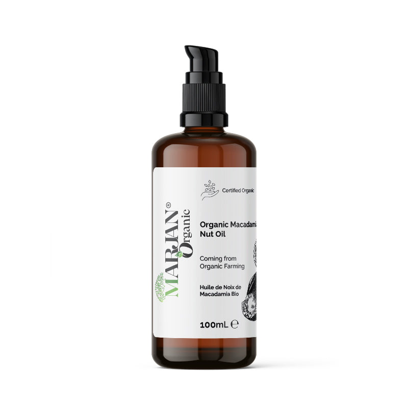 Organic Macadamia Oil – Pure &amp; Cold-Pressed for Face, Body &amp; Hair
