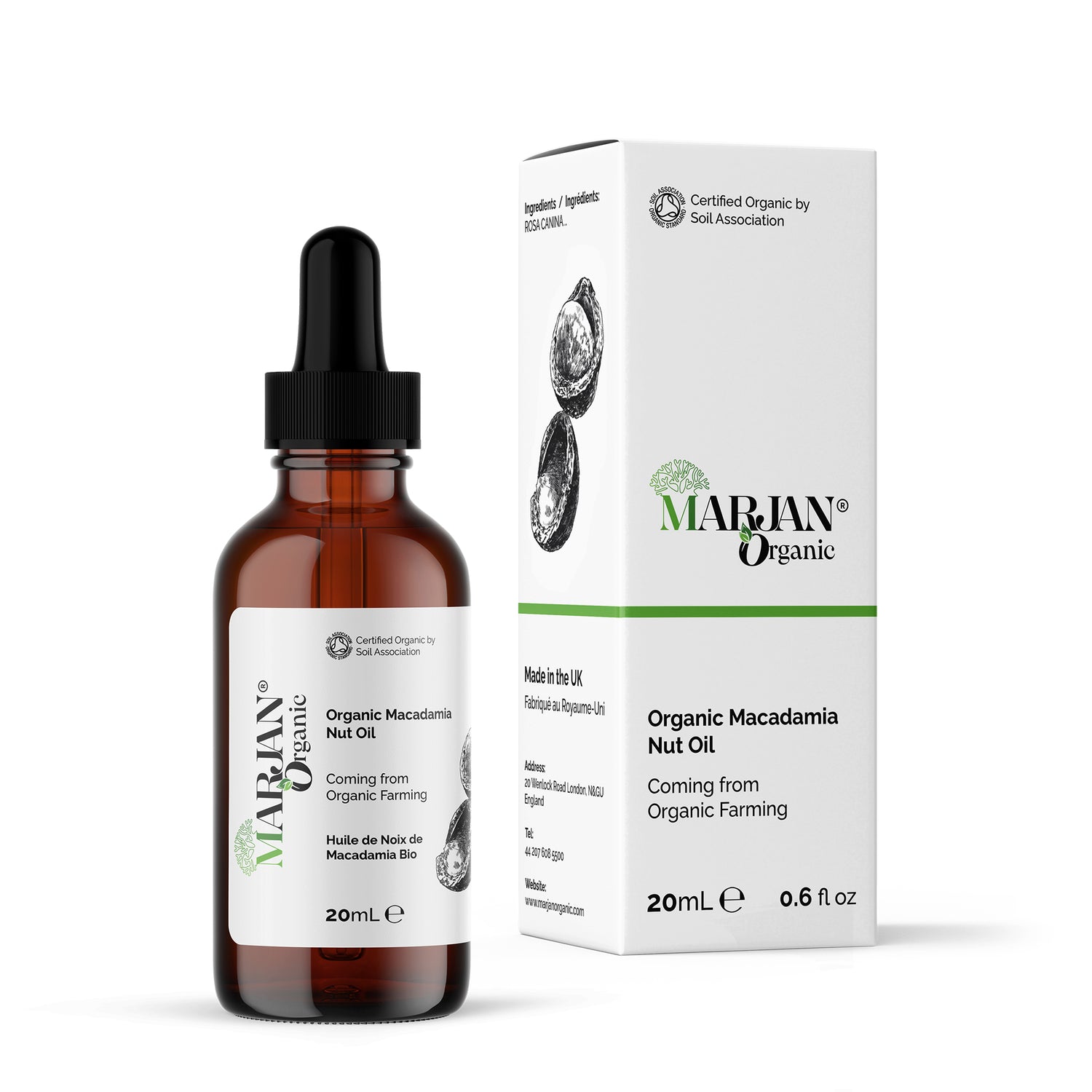 Organic Macadamia Oil – Pure &amp; Cold-Pressed for Face, Body &amp; Hair