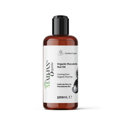 Organic Macadamia Oil – Pure &amp; Cold-Pressed for Face, Body &amp; Hair