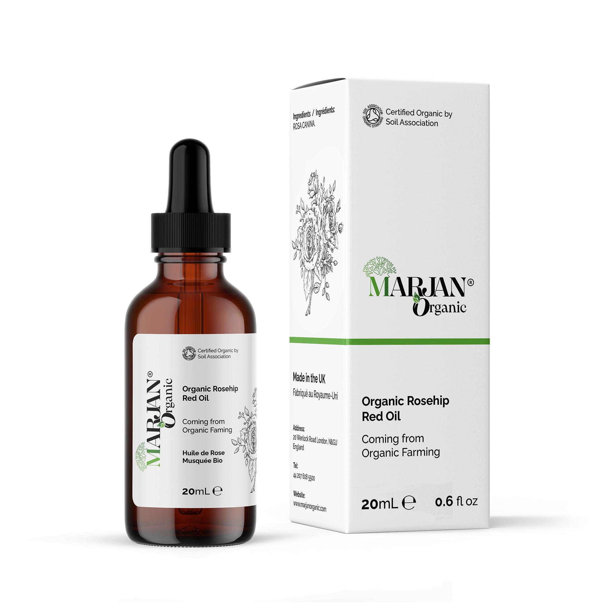 Huile de rose musquée bio – 100 % vierge, pressée à froid et certifiée par la Soil Association | Miracle éclaircissant et anti-âge