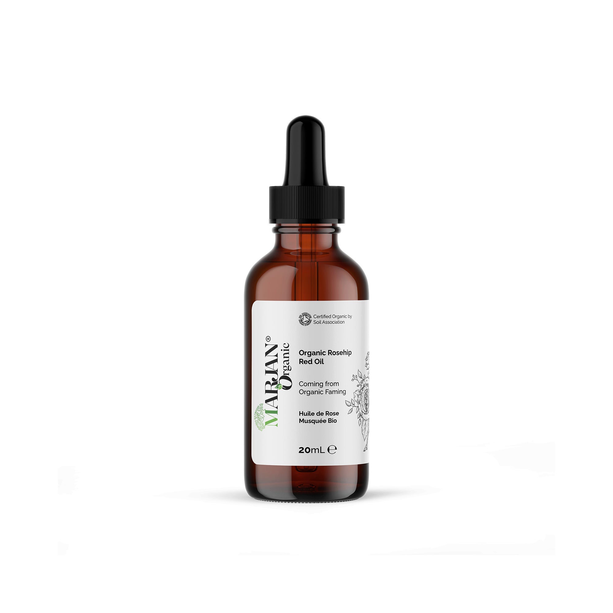 Huile de rose musquée bio – 100 % vierge, pressée à froid et certifiée par la Soil Association | Miracle éclaircissant et anti-âge