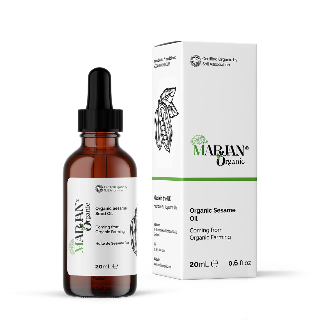 Organic Sesame Seed Oil – 100% Pure, Cold-Pressed for Face, Skin, Hair &amp; Massage