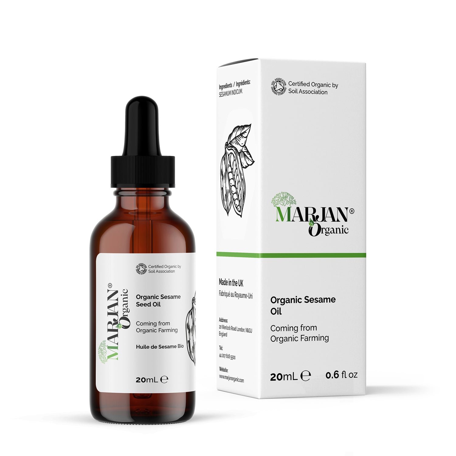 Organic Sesame Seed Oil – 100% Pure, Cold-Pressed for Face, Skin, Hair &amp; Massage