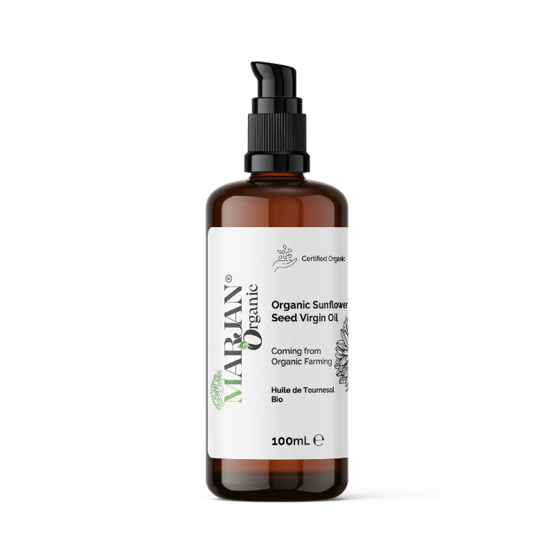 Organic Sunflower Oil 100% Pure &amp; Cold-Pressed for Face, Body, Hair &amp; Massage