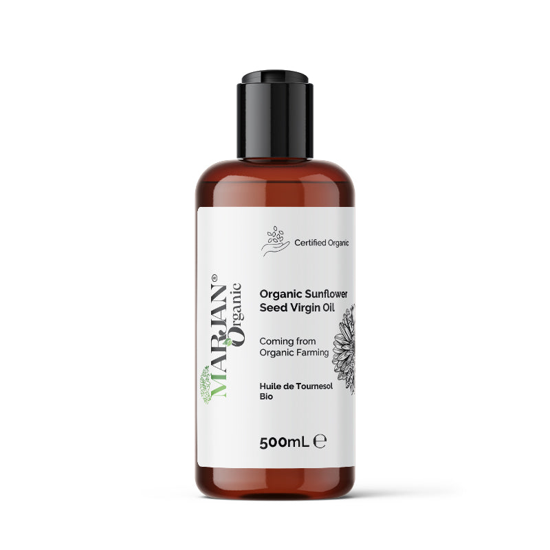 Organic Sunflower Oil 100% Pure &amp; Cold-Pressed for Face, Body, Hair &amp; Massage