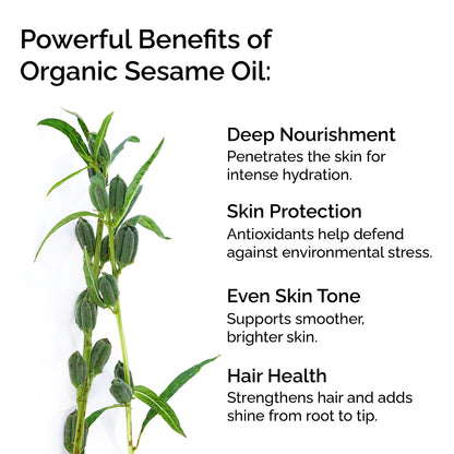 Sesame Oil – Organic, Cold-Pressed