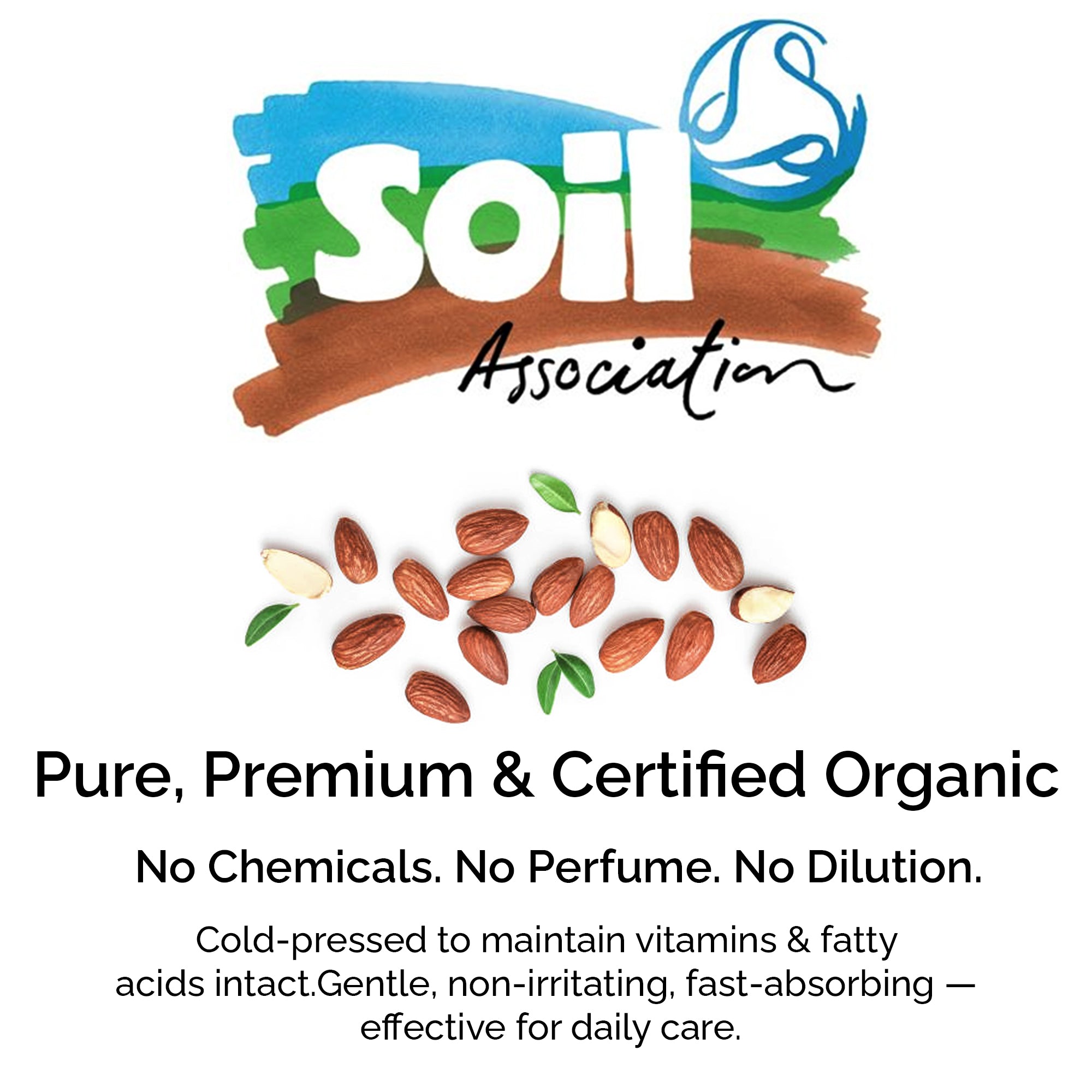 Organic Sweet Almond Oil – Pure Cold-Pressed Oil for Face &amp; Hair Care