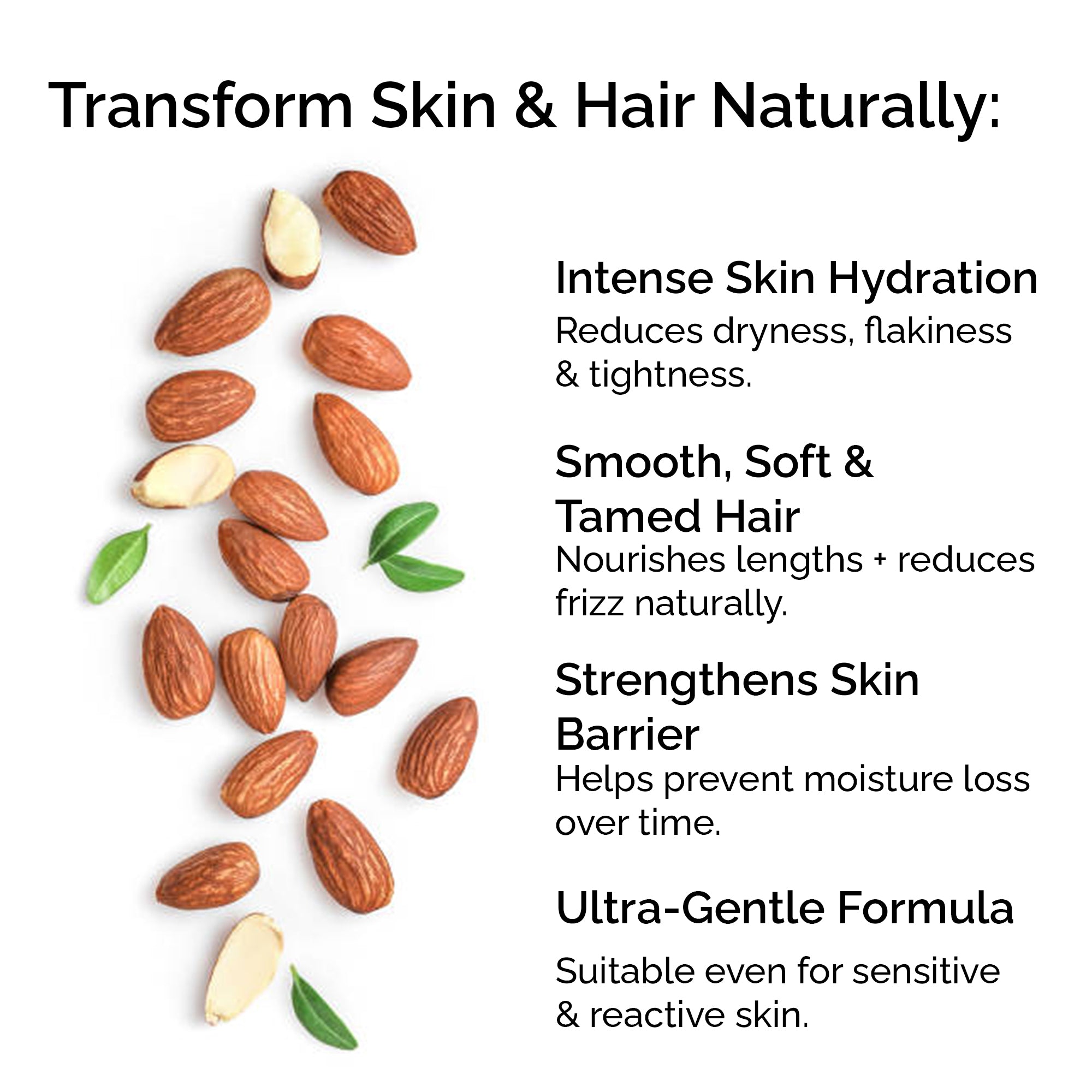 Organic Sweet Almond Oil – Pure Cold-Pressed Oil for Face &amp; Hair Care
