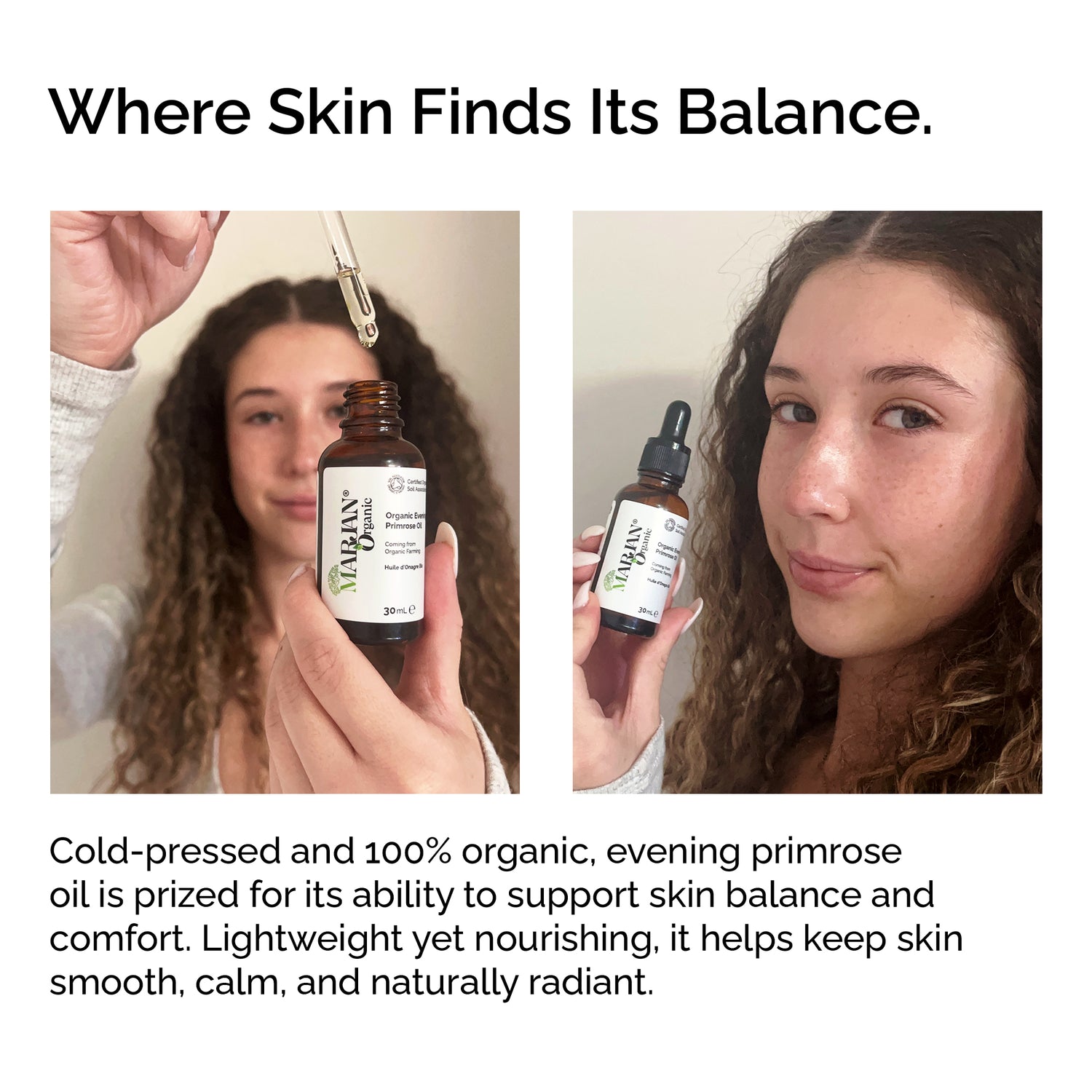 Organic Evening Primrose Oil – 100% Pure &amp; Cold-Pressed for Face, Body &amp; Hair