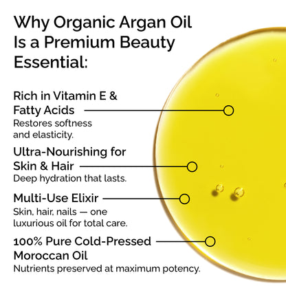 Organic Argan Oil – 100% Pure Cold-Pressed Moroccan Oil