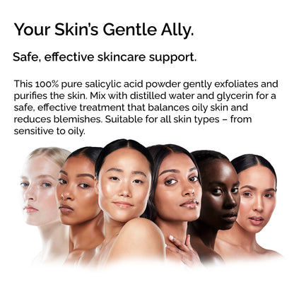 Salicylic Acid Powder – Cosmetic Grade for Face &amp; Body, 30g