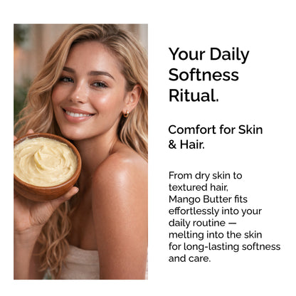 Organic Body &amp; Hair Butter Set (4-in-1) – Shea, Cocoa, Coconut &amp; Mango – Deep Hydration, Skin Repair &amp; Hair Nourishment